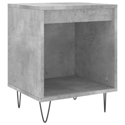 vidaXL Bedside Cabinets Nightstand Side Table Bed Cabinet Engineered Wood - concrete grey, 1 pcs