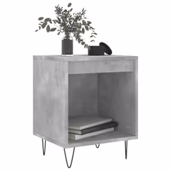 vidaXL Bedside Cabinets Nightstand Side Table Bed Cabinet Engineered Wood - concrete grey, 1 pcs
