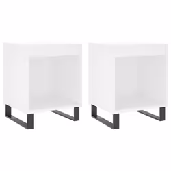 VidaXL 830733, White, Metal, Wood, 400 mm, 350 mm, 500 mm, 2 pc(s)