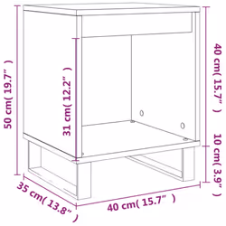 VidaXL 830735 nightstand/bedside table Black - Additional view 9