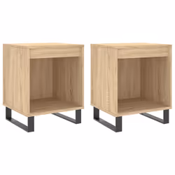 VidaXL 830739, Oak, Metal, Wood, 400 mm, 350 mm, 500 mm, 2 pc(s)
