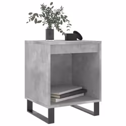 vidaXL Bedside Cabinets Nightstand Side Table Bed Cabinet Engineered Wood - concrete grey, 2 pcs - Additional view 2