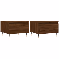 vidaXL Coffee Table Side Table End Accent Telephone Sofa Table Engineered Wood - brown oak, 2 pcs
