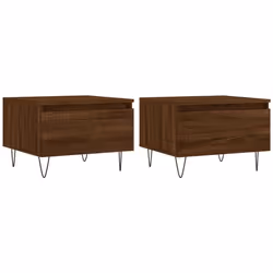 vidaXL Coffee Table Side Table End Accent Telephone Sofa Table Engineered Wood - brown oak, 2 pcs