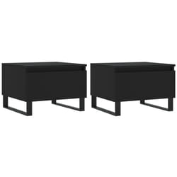 vidaXL Coffee Table Side Table End Accent Telephone Sofa Table Engineered Wood - black, 2 pcs