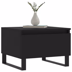 vidaXL Coffee Table Side Table End Accent Telephone Sofa Table Engineered Wood - black, 2 pcs