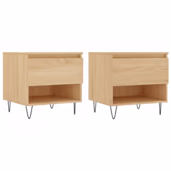 vidaXL Coffee Table Side Table End Accent Telephone Sofa Table Engineered Wood - sonoma oak, 2 pcs