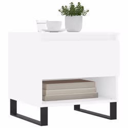 vidaXL Coffee Table Side Table End Accent Telephone Sofa Table Engineered Wood - white, 2 pcs - Additional view 2