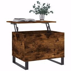 vidaXL Coffee Table Side Table End Accent Telephone Sofa Table Engineered Wood - smoked oak
