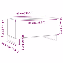 vidaXL Coffee Table Side Table End Accent Telephone Sofa Table Engineered Wood - smoked oak