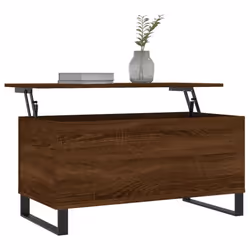 vidaXL Coffee Table Side Table End Accent Telephone Sofa Table Engineered Wood - brown oak