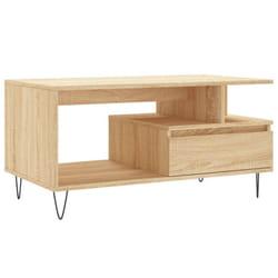 vidaXL Coffee Table Side Table End Accent Telephone Sofa Table Engineered Wood - sonoma oak