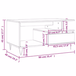 vidaXL Coffee Table Side Table End Accent Telephone Sofa Table Engineered Wood - sonoma oak - Additional view 10