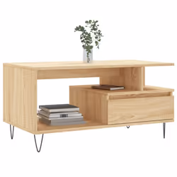 vidaXL Coffee Table Side Table End Accent Telephone Sofa Table Engineered Wood - sonoma oak