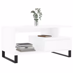 vidaXL Coffee Table Side Table End Accent Telephone Sofa Table Engineered Wood - white