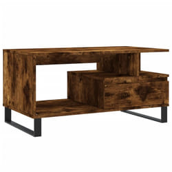 vidaXL Coffee Table Side Table End Accent Telephone Sofa Table Engineered Wood - smoked oak