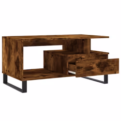 vidaXL Coffee Table Side Table End Accent Telephone Sofa Table Engineered Wood - smoked oak - Additional view 5