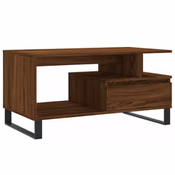 vidaXL Coffee Table Side Table End Accent Telephone Sofa Table Engineered Wood - brown oak