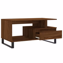 vidaXL Coffee Table Side Table End Accent Telephone Sofa Table Engineered Wood - brown oak - Additional view 5