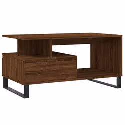 vidaXL Coffee Table Side Table End Accent Telephone Sofa Table Engineered Wood - brown oak - Additional view 7