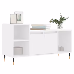 vidaXL TV Cabinet TV Unit Sideboard Media Unit TV Stand White Engineered Wood