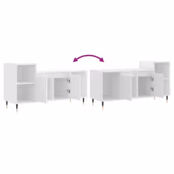 vidaXL TV Cabinet TV Unit Sideboard Media Unit TV Stand White Engineered Wood - Additional view 8