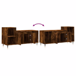 vidaXL TV Cabinet TV Unit Sideboard TV Stand Media Cabinet Engineered Wood - smoked oak - Additional view 8
