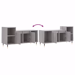 vidaXL TV Cabinet TV Unit Sideboard TV Stand Media Cabinet Engineered Wood - grey sonoma - Additional view 5