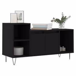vidaXL TV Cabinet TV Unit Sideboard TV Stand Media Cabinet Engineered Wood - black