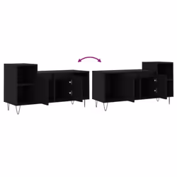 vidaXL TV Cabinet TV Unit Sideboard TV Stand Media Cabinet Engineered Wood - black - Additional view 8