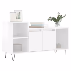 vidaXL TV Cabinet TV Unit Sideboard TV Stand Media Cabinet Engineered Wood - high gloss white