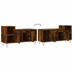 vidaXL TV Cabinet TV Unit Sideboard TV Stand Media Cabinet Engineered Wood - smoked oak - Additional view 8