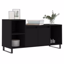 vidaXL TV Cabinet TV Unit Sideboard TV Stand Media Cabinet Engineered Wood - black