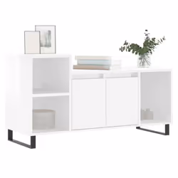 vidaXL TV Cabinet TV Unit Sideboard TV Stand Media Cabinet Engineered Wood - high gloss white
