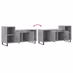 vidaXL TV Cabinet TV Unit Sideboard TV Stand Media Cabinet Engineered Wood - concrete grey - Additional view 8