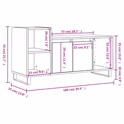 vidaXL TV Cabinet TV Unit Sideboard TV Stand Media Cabinet Engineered Wood - grey sonoma