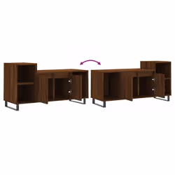 vidaXL TV Cabinet TV Unit Sideboard TV Stand Media Cabinet Engineered Wood - brown oak - Additional view 8