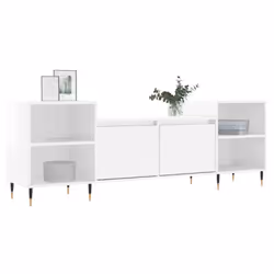 vidaXL TV Cabinet TV Unit Sideboard TV Stand Media Cabinet Engineered Wood - high gloss white