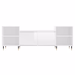 vidaXL TV Cabinet TV Unit Sideboard TV Stand Media Cabinet Engineered Wood - high gloss white - Additional view 4