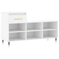 vidaXL Shoe Cabinet Shoe Cupboard Shoe Storage Rack Shelf Engineered Wood - white