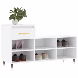 vidaXL Shoe Cabinet Shoe Cupboard Shoe Storage Rack Shelf Engineered Wood - white