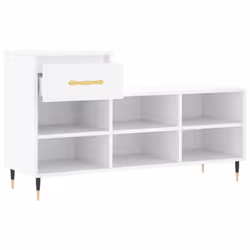 vidaXL Shoe Cabinet Shoe Cupboard Shoe Storage Rack Shelf Engineered Wood - white - Additional view 5