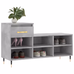 vidaXL Shoe Cabinet Shoe Cupboard Shoe Storage Rack Shelf Engineered Wood - concrete grey