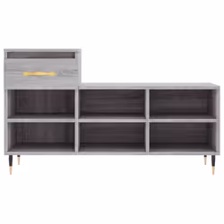 vidaXL Shoe Cabinet Shoe Cupboard Shoe Storage Rack Shelf Engineered Wood - grey sonoma - Additional view 4