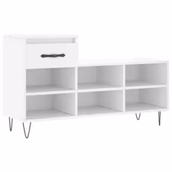 vidaXL Shoe Cabinet Shoe Cupboard Shoe Storage Rack Shelf Engineered Wood - white