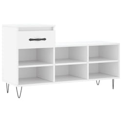 vidaXL Shoe Cabinet Shoe Cupboard Shoe Storage Rack Shelf Engineered Wood - white