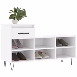 vidaXL Shoe Cabinet Shoe Cupboard Shoe Storage Rack Shelf Engineered Wood - white
