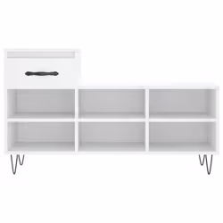 vidaXL Shoe Cabinet Shoe Cupboard Shoe Storage Rack Shelf Engineered Wood - white - Additional view 4