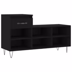 vidaXL Shoe Cabinet Shoe Cupboard Shoe Storage Rack Shelf Engineered Wood - black