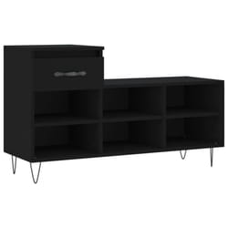 vidaXL Shoe Cabinet Shoe Cupboard Shoe Storage Rack Shelf Engineered Wood - black